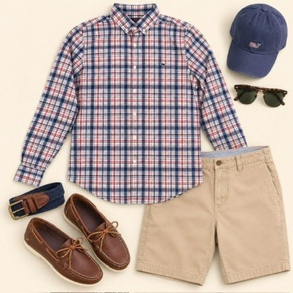 Vineyard Vines Slim Fit Tucker Shirt Men's Plaid Long Sleeve Size Small